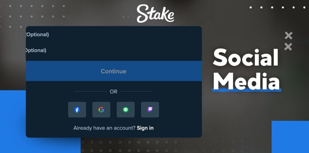 Stake Pakistan Sign Up Via Social Media info