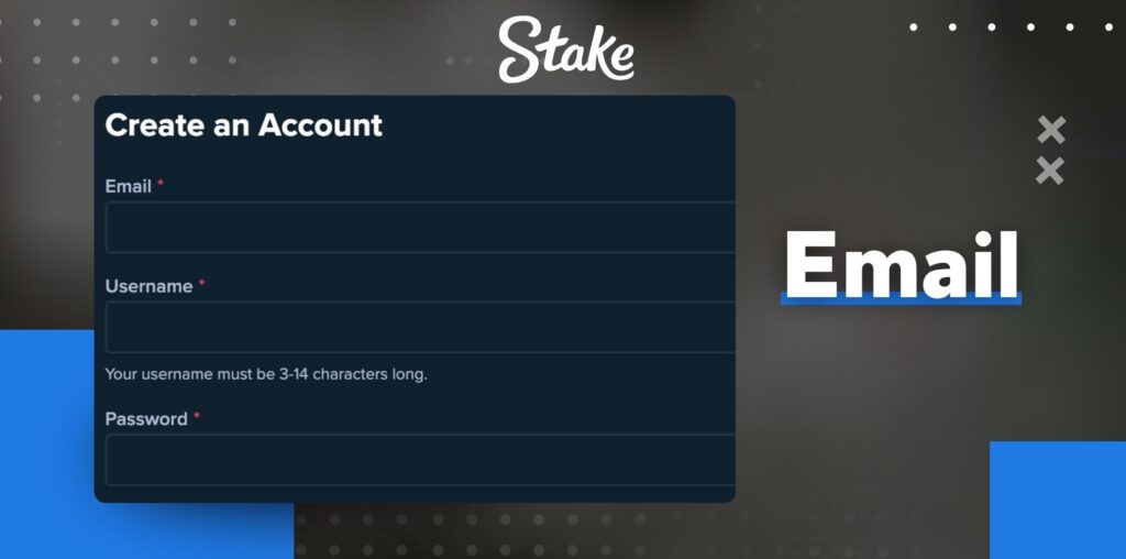 Stake Pakistan Sign Up with Email information
