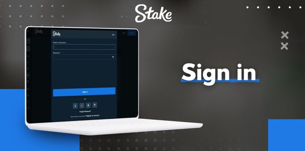 Sign in to Stake Pakistan betting and casino site